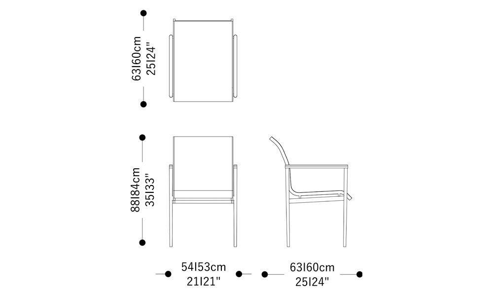 Image of the main dimensions of the product